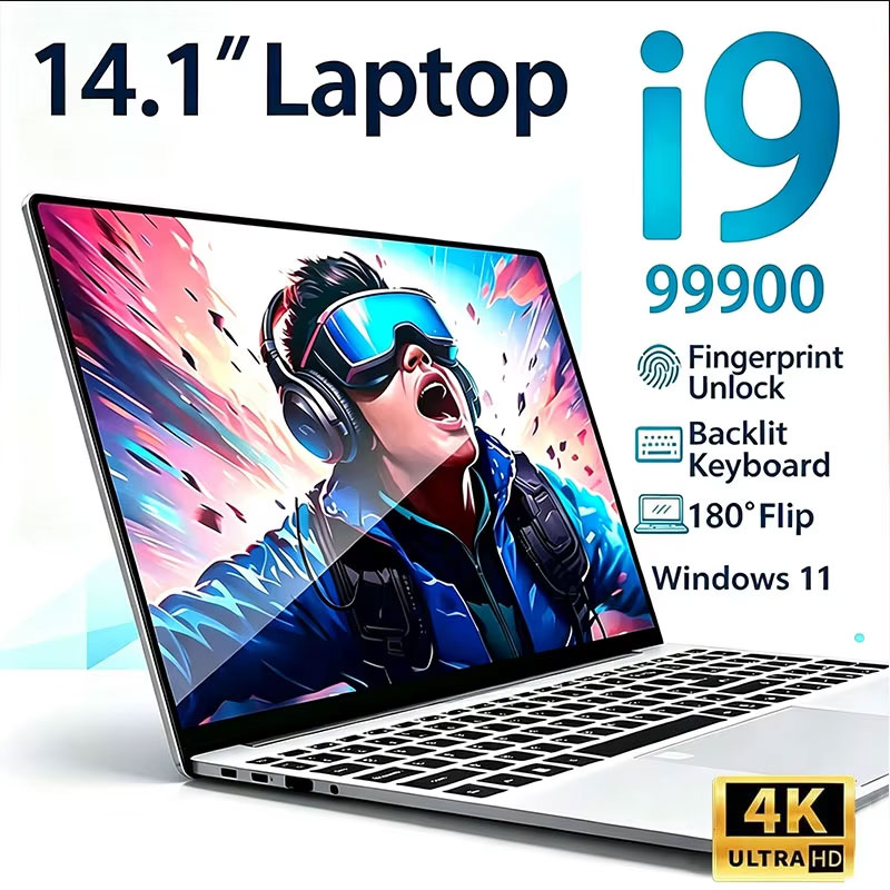 Ssd 2Tb - كمبيوتر محمول بشاشة 14.1 بوصة، معالج